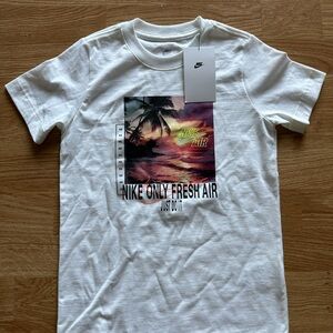 Nike Kids White Tropical Sunset Tee